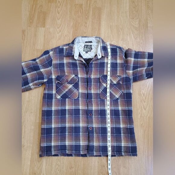 Billabong Straight Fit Quilted Flannel Shacket Sz Sm - Picture 9 of 13